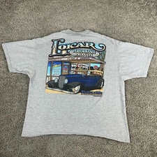VINTAGE Lokar Performance Products Shirt Mens XL Gray Car Parts Short Sleeve