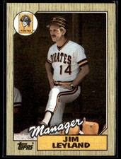 1987 Topps Jim Leyland #93 HOF Rookie Card RC. rookie card picture