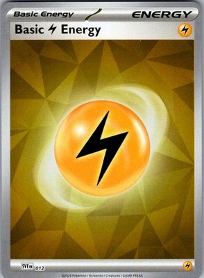 Basic Electric Energy SVE 012 Pokemon Prismatic Evolutions Reverse Holo