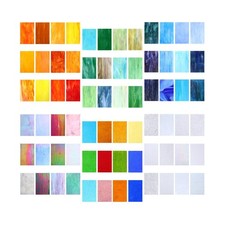 Nuanchu 72 Sheet Stained Glass Variety Pack 4x6" Mosaic Tiles