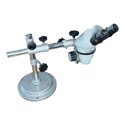 DEFECTIVE Vintage Nikon SMZ2 Stereo Microscope on Nikon HEAVY Boom Stand G3D