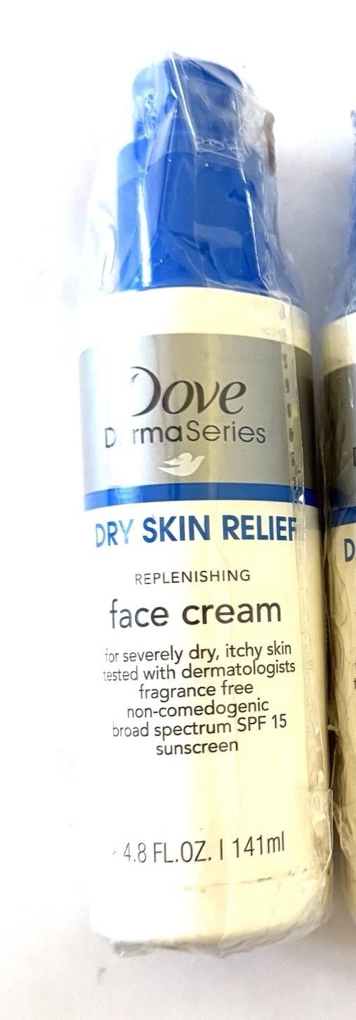 Dove DermaSeries Replenish Dry Skin Face Cream Fragrance Free 4.8oz Free Ship