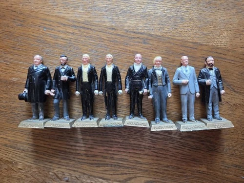 Marx Vintage Toys US Presidents Lot Of 7 Painted Plastic Figures 1960s
