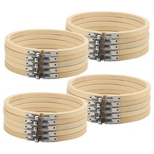 20 PCS 6 Inch Embroidery Hoop, Adjustable Cross Stitch Circle Ring for Craft ...
