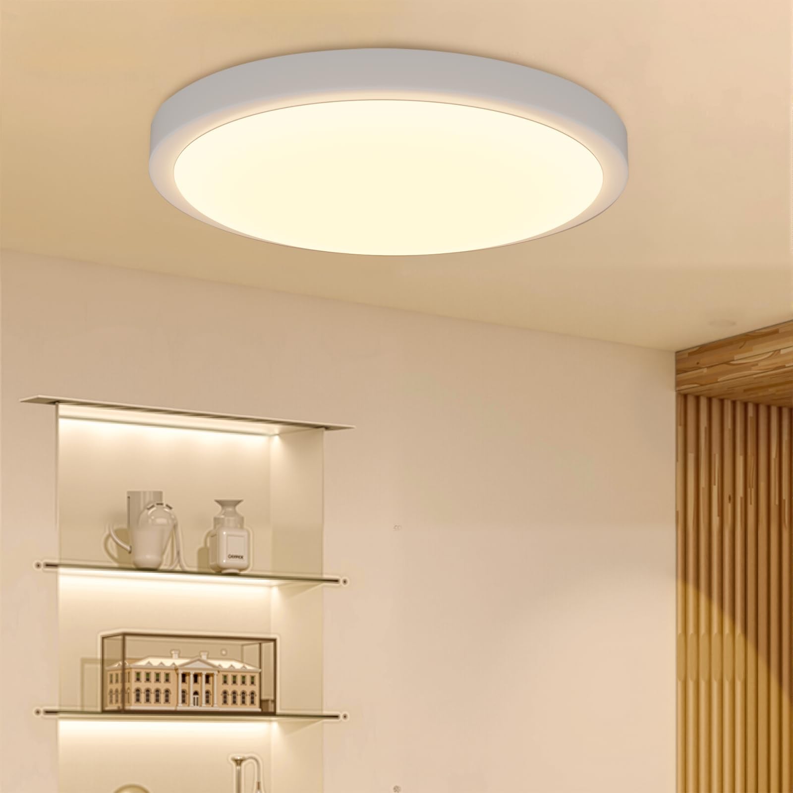 Plafonnier LED moderne rond Ø27cm 16W 3360LM lampe de plafond étanche IP44