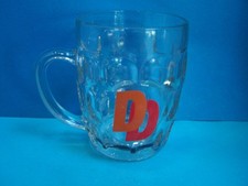 Vintage DD Glass - Double Diamond Half Pint Beer Glass Retro damaged