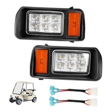 Club Car DS LED Headlight Kit with Adapter Factory Style DS LED Headlight Kit
