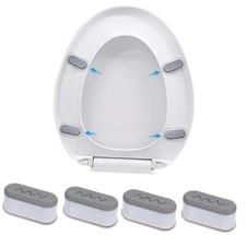 Universal Toilet Seat Bumpers, 4 Pcs Rubber Bidet Attachment Toilet Seat