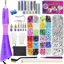 GLTECK Hotfix Applicator, Bedazzler Kit with 5784 PCS Rhinestones for Crafts,...