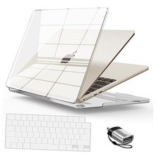 Compatible with For MacBook Air 15" M4 A3241 M3 A3114 M2 A2941 Crystal Clear