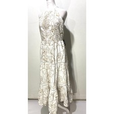 Express maxi broom dress lagering embroidered floral boho romantic women's S New