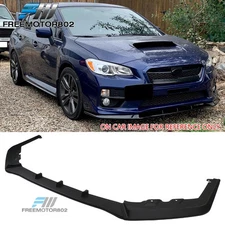 Fits 15-21 Subaru WRX STI MPX Style PP Front Bumper Lip Spoiler Matte Black 3PCS