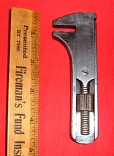 Antique (1800s) Small Steel Wrench With Maker's Mark Works Well Collectible Tool