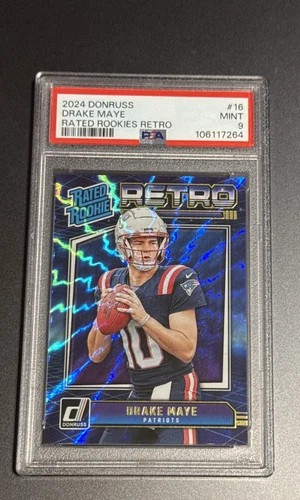 2024 Drake Maye Donruss RATED ROOKIES RETRO #16 PSA 9 MINT New England Patriots
