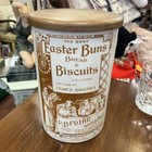 Vintage Crown Devon Advertising Biscuit Jar Lid Transferware