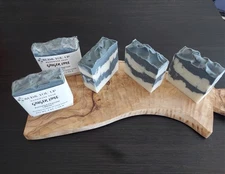 Handmade Natural Soap. Activated Charcoal. Ginger Lime. Olive Oil, Shea Butter.