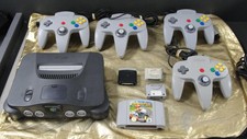 Nintendo 64 N64 PAL Console Set Up with 3 x Controllers & game & more