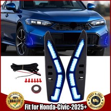 2PCS LED DRL for Honda Civic 2025+ Daytime Running Light Fog Lamp w/ Turn Signal