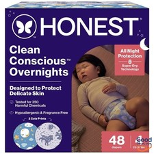 The Honest Company Clean Conscious Disposable Overnighers - Size 4 - 48ct