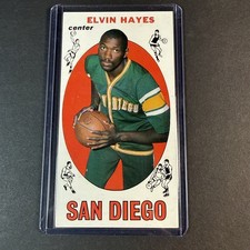 1969-70 Topps Elvin Hayes #75 Rookie Card RC San Diego Rockets Tallboy Mid Grade. rookie card picture