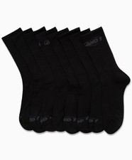 AND1 Boys Crew Socks 6-Pack Soft Cushioned Athletic Small-Medium, Black - No Tag