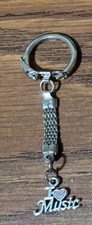 I Love Music 1 Keychain with charm