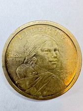 2000 D Sacagawea One Dollar Coin US Liberty - Gold Color