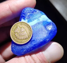 EPIC True Blue & White GIANT Multi, 57 grams! Real Davenport Beach Sea Glass