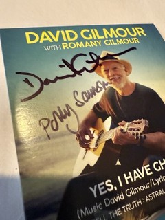 David Gilmour & Polly Samson Signed Autographed Cd Yes I have ghosts Pink Floyd