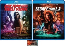 Escape from New York and Escape from L.A. Kurt Russell 2 Blu Ray Set New