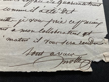1827 French autograph letter