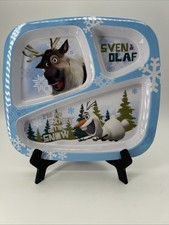 Disney Frozen Sven  Olaf Melamine Plate Divided 9" Zak Designs Boys/Girls