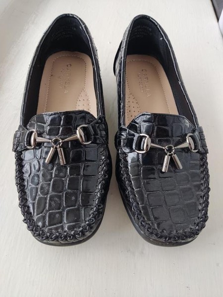 Women Carvela Loafers Black Synthetic Leather 36.5