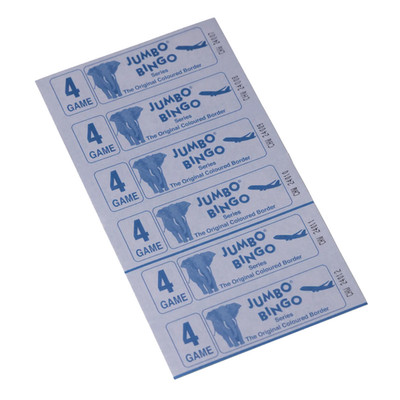 6000 4 SEITEN SPIEL BINGO BÜCHER 6 TV JUMBO BINGO TICKET BLATT GROSSE FETTE ZAHLEN!!