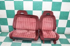 Wear 94 Gm Truck Ext Cab Red Cloth Manual Split Front Bench Seat Assembly