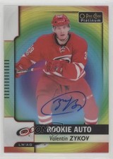 2017-18 O-Pee-Chee Platinum Rainbow Color Wheel Valentin Zykov #R-VZ Auto y1g