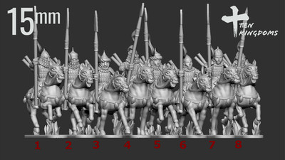 Türkenarm 15 mm. Spear Javelin Horse (TGM-7 Resin) Ten Kingdom Miniatures