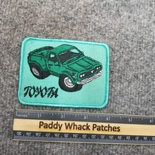 Vintage Toyota Truck Patch Green Car Auto 70s 80s Offroad Pickup Camping Stained