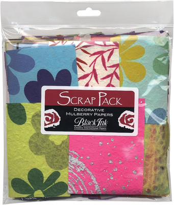 Mulberry Paper Scrap Pack by Black Ink Papers, Assorted (SP-100)