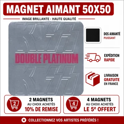 Magnet Frigo Kiss double platinum.. 5x5 cm Aimant Hard Rock Collection - Photo 1/4