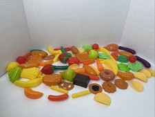 Cookout Hamburger Hot Dog Veggies Condiments Pretend Play Food Lot of 75 Pieces