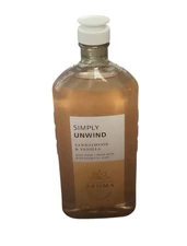 Bath & Body Works Aromatherapy Simply Unwind SANDALWOOD & VANILLA Body Wash 10oz