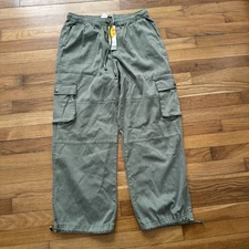 C&C California Women's Lyocell Cotton Blend Pants Army Cargo Size L