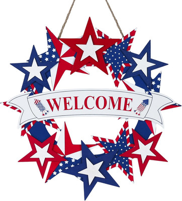 4Th of July Decorations, 250Th Anniversary Fourth of July Wooden Welcome Wall Si