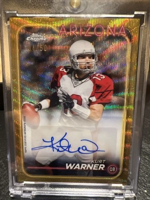 2024 Topps Chrome - Autographs Kurt Warner #BA-KWA Gold Refractor /50 (AU)