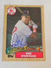 1987 Topps PAT DODSON Red Sox In-Person Signed Autographed AUTO