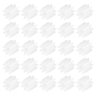 50x Plastikzahnräder 9Z Modul 0.5 für RC Auto DIY Roboter (weiß)
