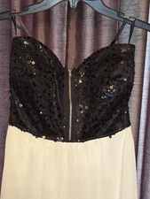 hi low dress Sequins Strapless Top Size 5