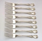 8 Towle OLD MASTER Sterling Silver Forks - 7 1/8"  - 396g - NO MONO