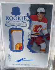 2023-24 U.D THE CUP HOCKEY ROOKIE AUTO 3/c PATCH #056/249 FLAMES Martin Pospisil
